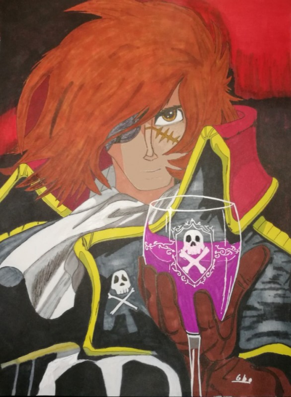 Captain Harlock aux feutres promarker